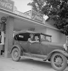 Young North Carolinian in old Ford, Person County, North Carolina, 1939. Creator: Dorothea Lange