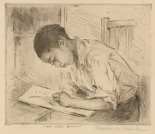 Young Negro Drawing, ca.1935 - 1943. Creator: Mathilde De Cordoba