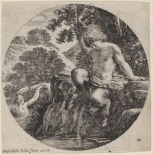 Young Satyr at the Bank of a Stream, 1656. Creator: Stefano della Bella