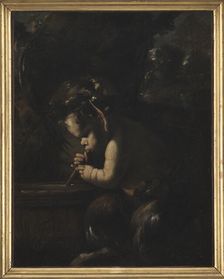 Young Satyr Drinking from a Wine Cask, c1646. Creator: Mola, Pier Francesco (1612-1666)