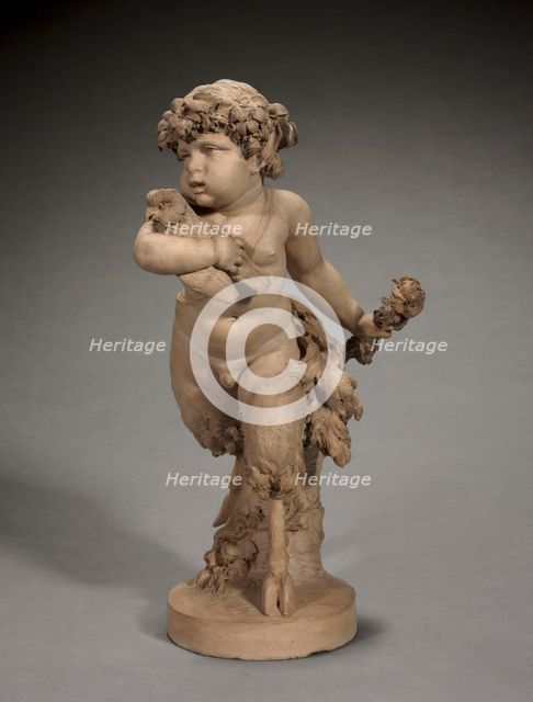 Young Satyr Running with an Owl, 1770s. Creator: Clodion (French, 1738-1814).