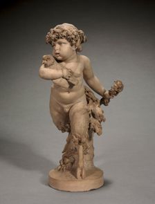 Young Satyr Running with an Owl, 1770s. Creator: Clodion (French, 1738-1814)