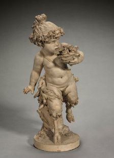 Young Satyress Running with an Owl's Nest, 1770s. Creator: Clodion (French, 1738-1814)