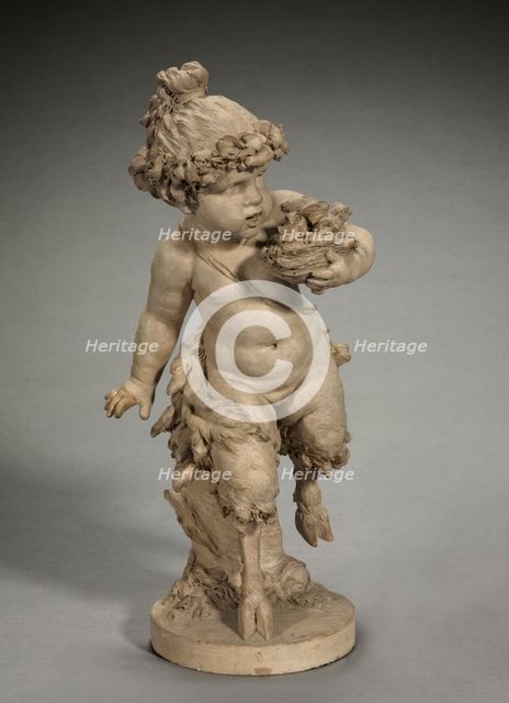 Young Satyress Running with an Owl's Nest, 1770s. Creator: Clodion (French, 1738-1814).