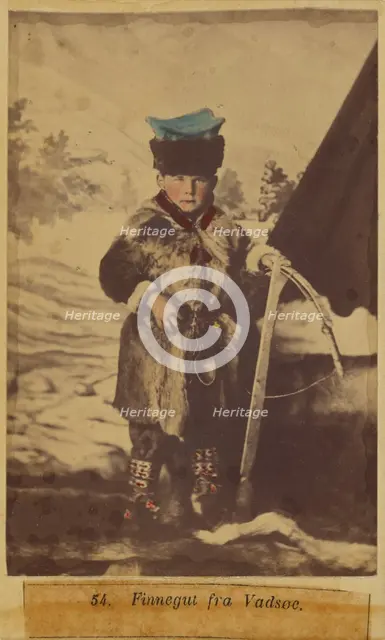 Young Sami boy, about 1867. Creator: Marcus Selmer.