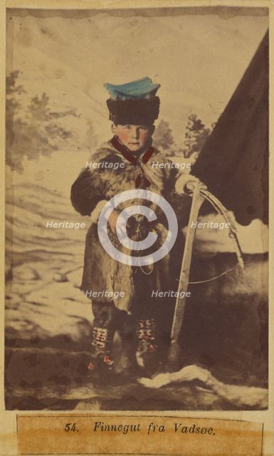 Young Sami boy, about 1867. Creator: Marcus Selmer.