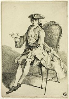 Young Seigneur Seated, 1745. Creator: Hubert Francois Gravelot