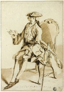 Young Seigneur Seated, n.d. Creator: Hubert Francois Gravelot