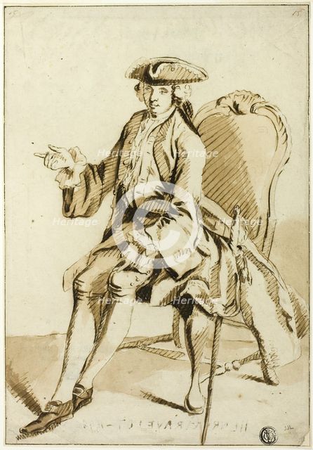 Young Seigneur Seated, n.d. Creator: Hubert Francois Gravelot.