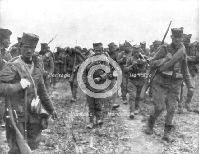 Young Serbian recruits, 1914. Artist: Unknown