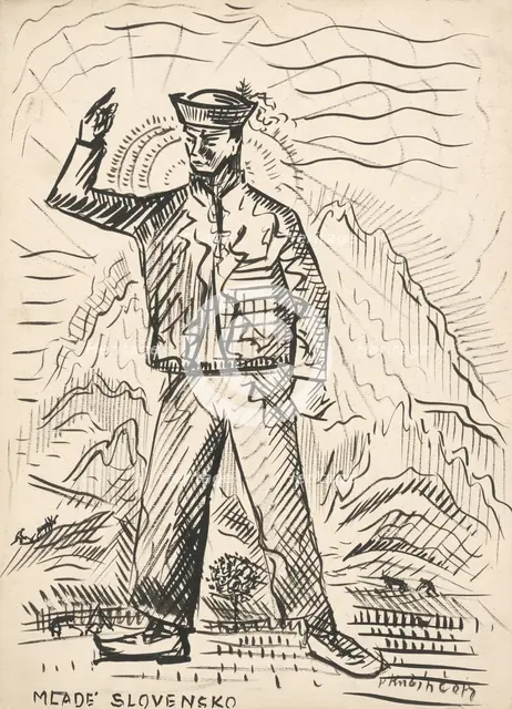 Young Slovakian, 1940 onwards. Creator: Arnold Peter Weisz-Kubincan.