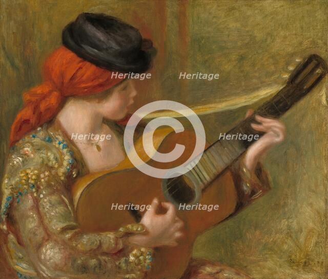 Young Spanish Woman with a Guitar, 1898. Creator: Pierre-Auguste Renoir.