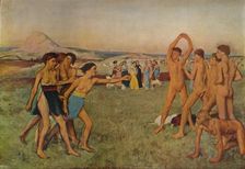 Young Spartans Exercising c1860, (1932). Artist: Edgar Degas