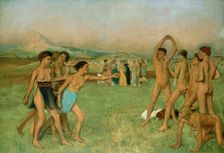 Young Spartans Exercising c1860. Artist: Edgar Degas