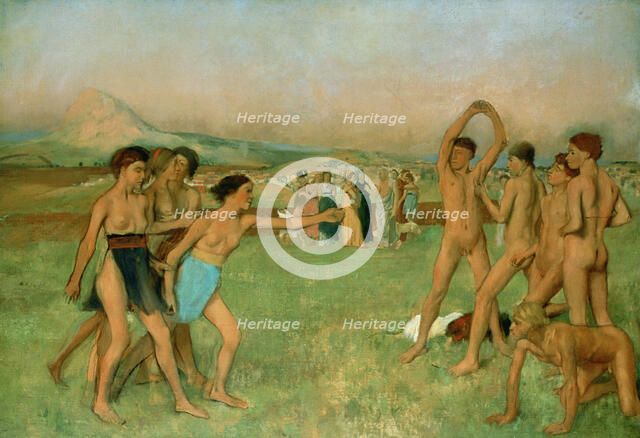 'Young Spartans Exercising', c1860. Artist: Edgar Degas