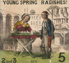 Young Spring Radishes! Cries of London, c1840. Artist: TH Jones