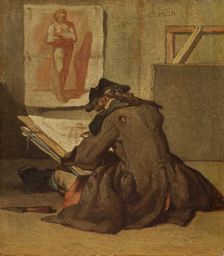 Young Student Drawing, c18th century. Creator: Jean-Simeon Chardin
