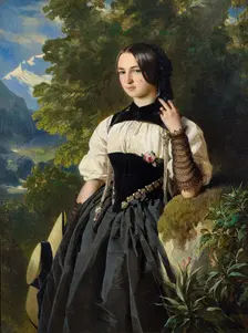 Young Swiss girl from Interlaken, 1840