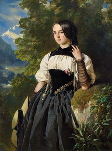 Young Swiss girl from Interlaken, 1840