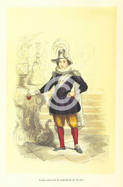 Young Swiss from the Cathedral of Seville, 1848.  Creator: Duverger.