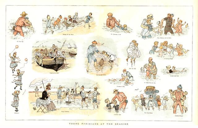 ''Young Parisians at the Seaside', 1888. Creator: Mars.