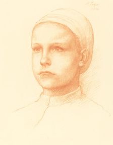 Young Peasant (Jeune paysanne), 1904. Creator: Alphonse Legros