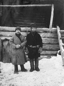 Young peasants of the village of Boguchansky Yenisei district, 1911. Creator: Unknown