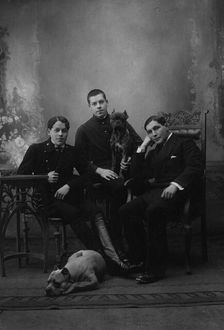 Young People, Presumably the Sons of Fire Chief A.F. Domishkevich, early 20th century. Creator: Unknown