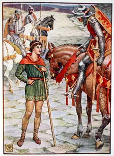 Young Percival Questions Sir Owen 1911. Creator: Unknown