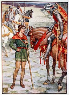 Young Percival Questions Sir Owen 1911. Creator: Unknown