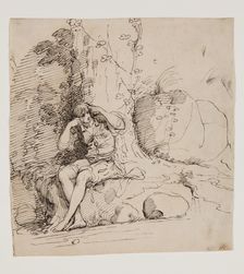 Young Person Seated by a Tree, 1777. Creator: John Hamilton Mortimer