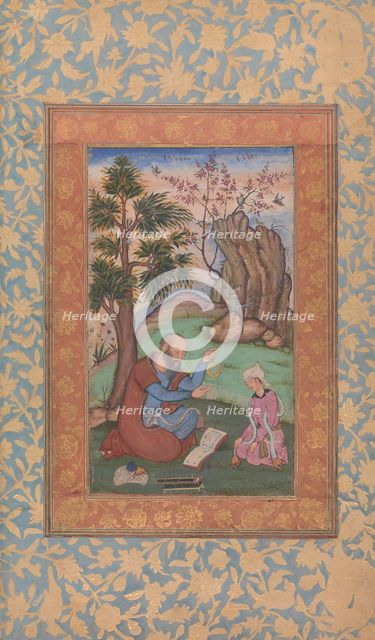 Young Prince and Mentor Sitting in Landscape, ca. 1600. Creator: Unknown.