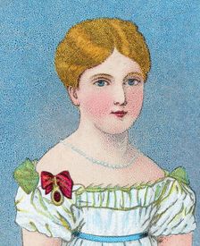 Young Queen Victoria, then Princess Alexandrina Victoria of Kent c1829 (c1902)