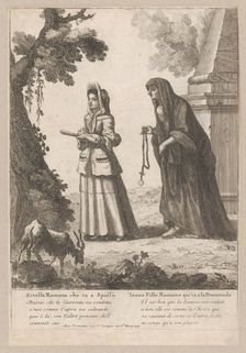 Young Roman Girl Going for a Walk, 1648-1700., 1648-1700. Creator: Nicholas Boucquet