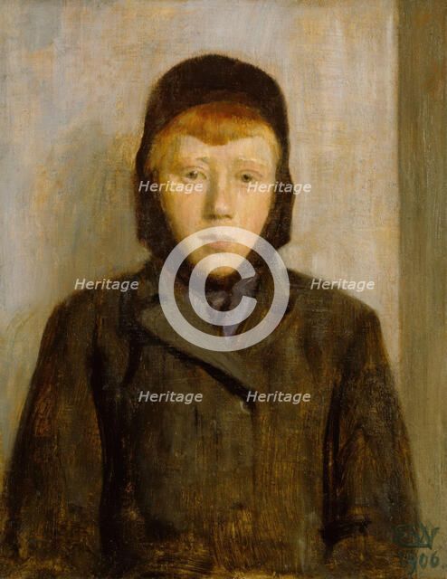 Young, red-haired boy , 1906. Creator: Erik Werenskiold.
