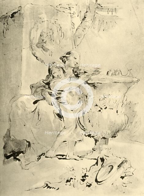 'Young Woman and Boy', mid 18th century, (1928). Artist: Giovanni Battista Tiepolo.