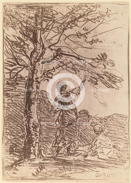 Young Woman and Death (La Jeune Fille et la Mort), 1854. Creator: Jean-Baptiste-Camille Corot.