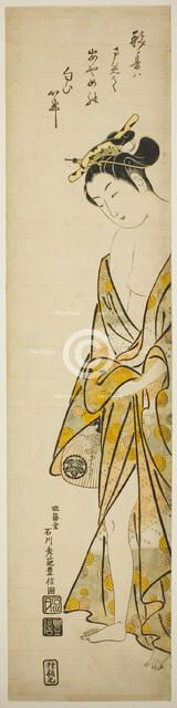 Young Woman after a Bath, c. 1745. Creator: Ishikawa Toyonobu.