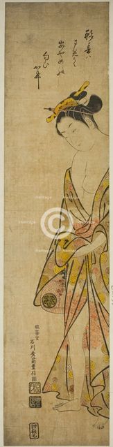Young Woman after a Bath, c. 1745. Creator: Ishikawa Toyonobu.