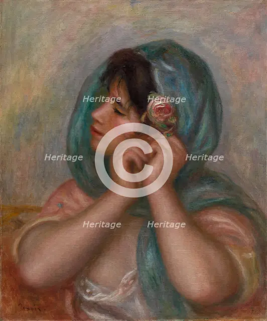 Young Woman Arranging Her Earring, 1905. Creator: Pierre-Auguste Renoir (French, 1841-1919).
