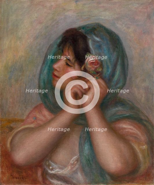 Young Woman Arranging Her Earring, 1905. Creator: Pierre-Auguste Renoir (French, 1841-1919).