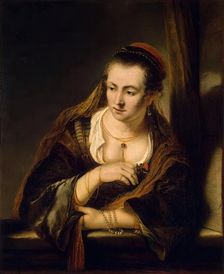 Young Woman at a Window, 1649. Creator: Ferdinand Bol