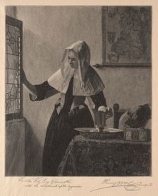 Young Woman at a Window, 1907. Creator: Henry Wolf (American, 1852-1916)