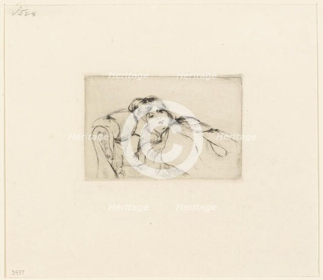 Young Woman at Rest, 1889. Creator: Berthe Morisot.