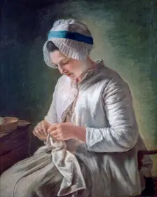 Young Woman at Work c1725-1778. Artist: Francois Duparc