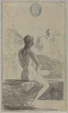 Young woman at the Well (Susanna and the Elders?) from the Madrid Album , 1795