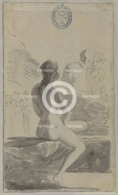 Young woman at the Well (Susanna and the Elders?) from the Madrid Album , 1795.