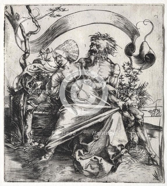 Young woman attacked by death. (The Ravisher), c.1495. Creator: Dürer, Albrecht (1471-1528).