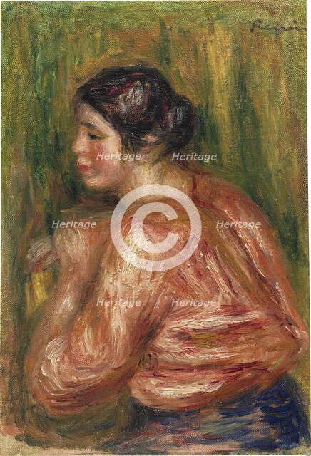 Young woman brune assise, 1916. Creator: Renoir, Pierre Auguste (1841-1919).