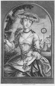 Young woman c1740-1810.Artist: Francesco Bartolozzi